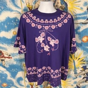 Vintage All Over Teddy Bears deadstock Oversized Shirt - sz XL - grunge indie